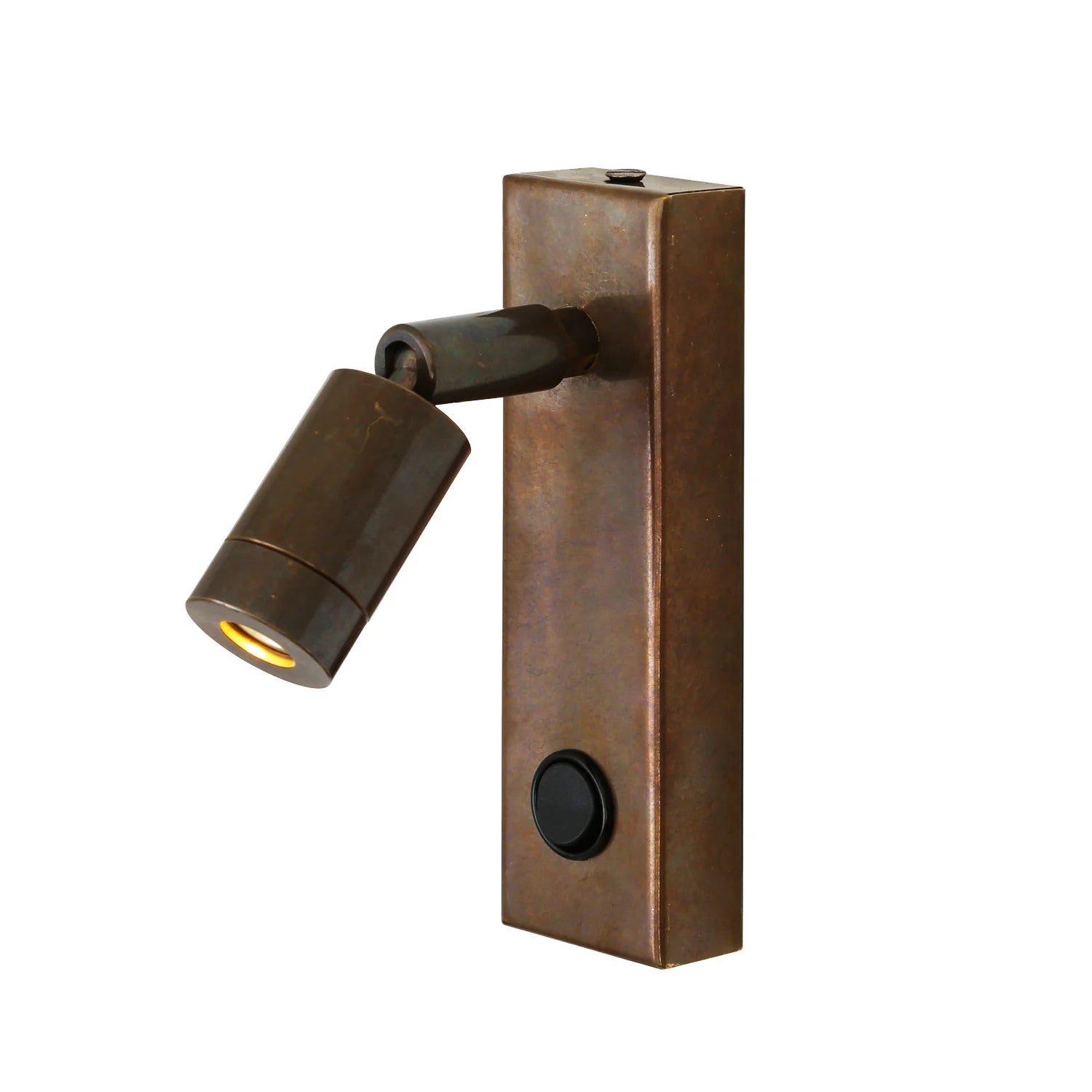 Sampio Adjustable Brass Wall Spotlight 14cm