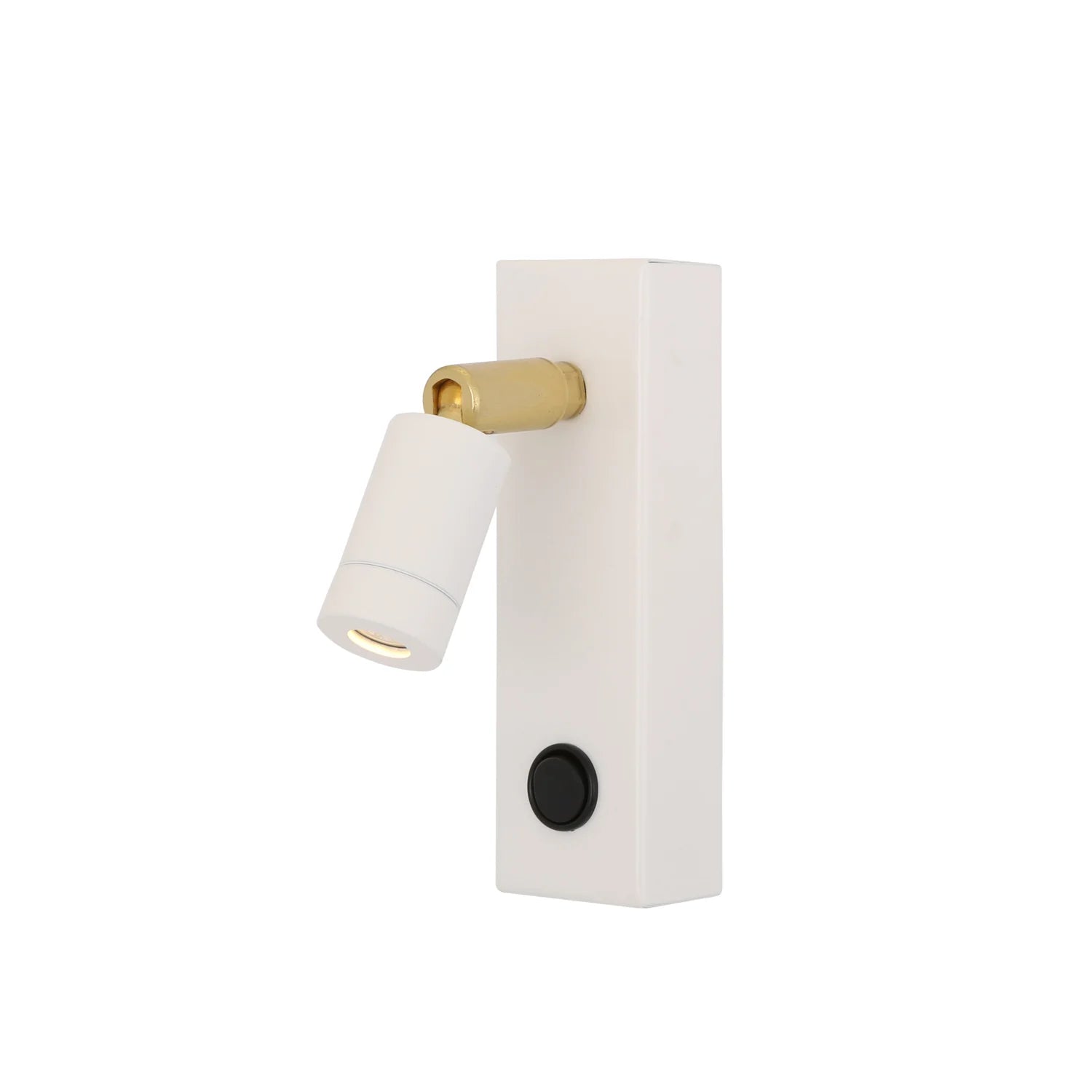 Sampio Adjustable Brass Wall Spotlight 14cm