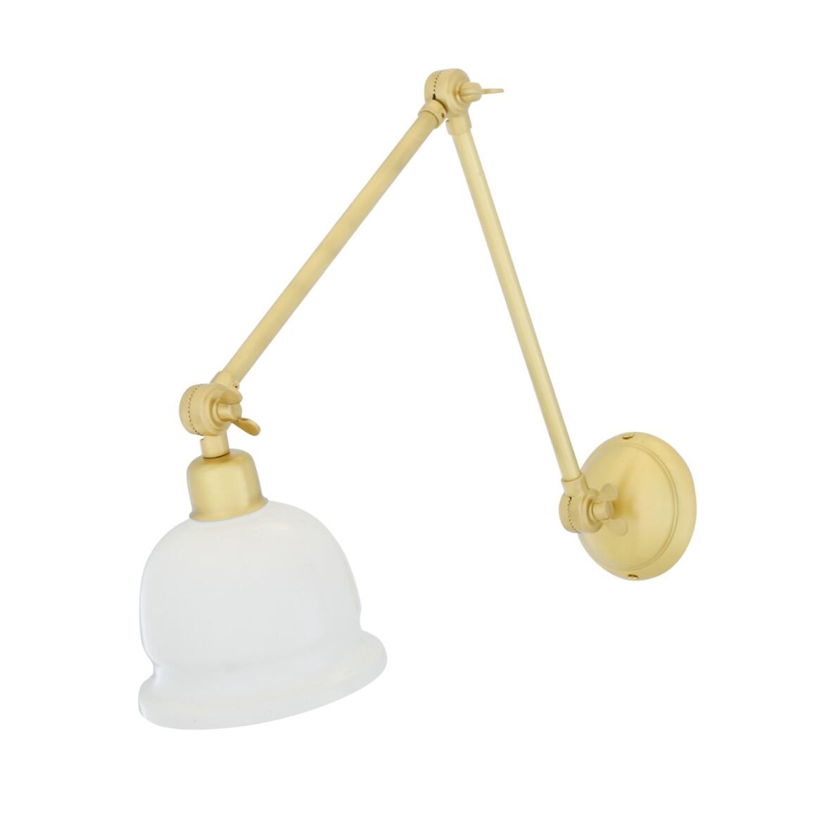 Nico Vintage Adjustable Arm Picture Light with Brass Shade