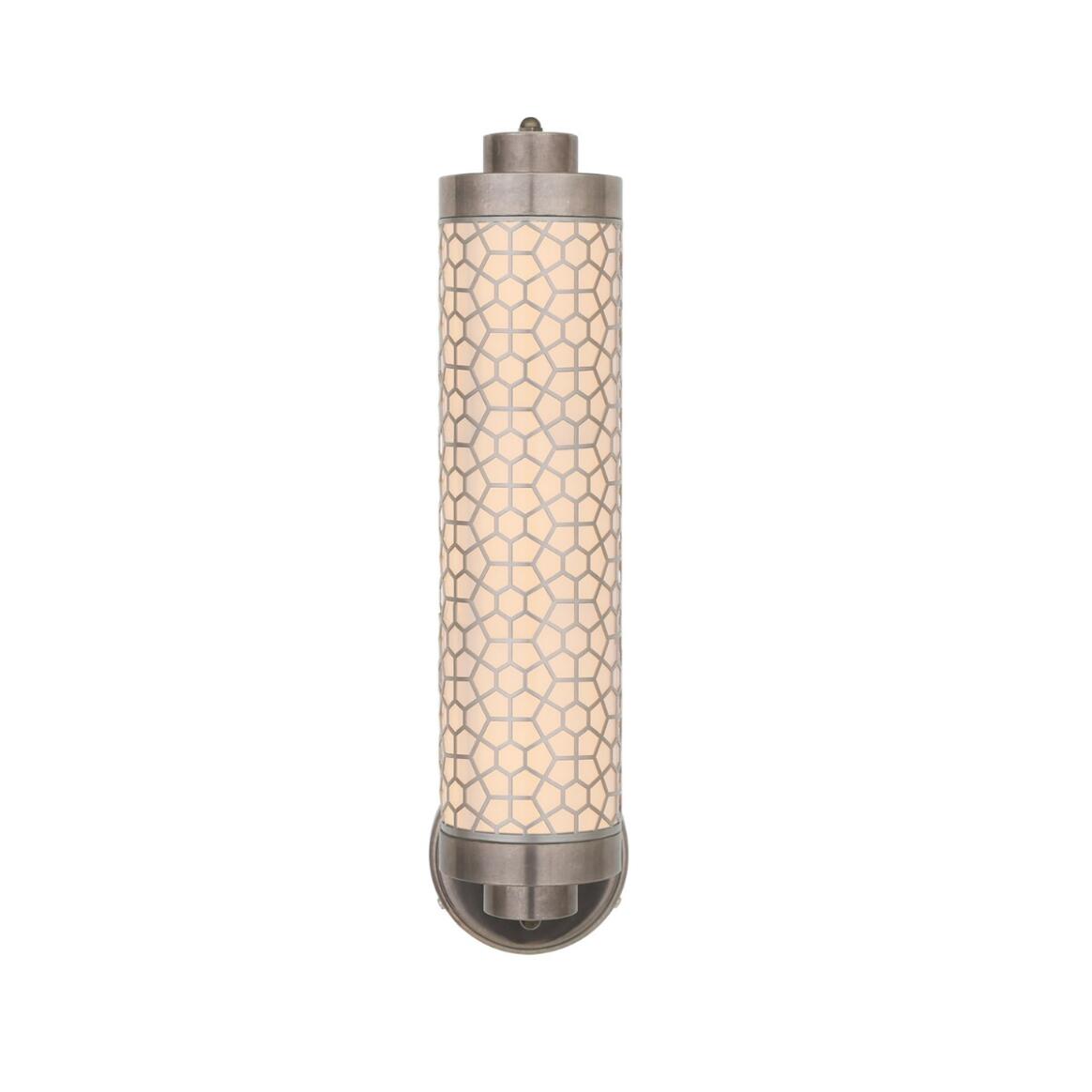 Ocala Brass Wall Light with Hexagonal Mesh