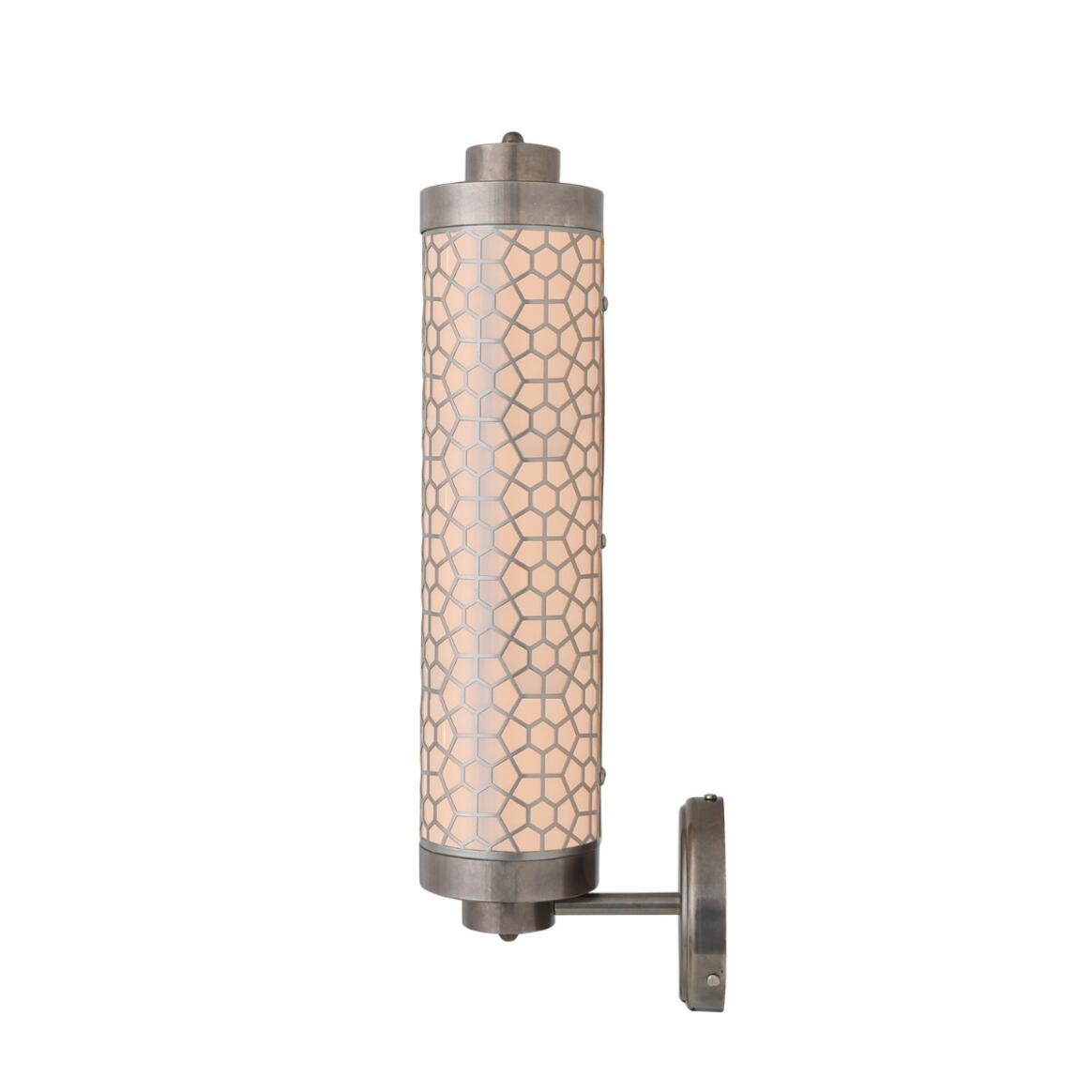 Ocala Brass Wall Light with Hexagonal Mesh