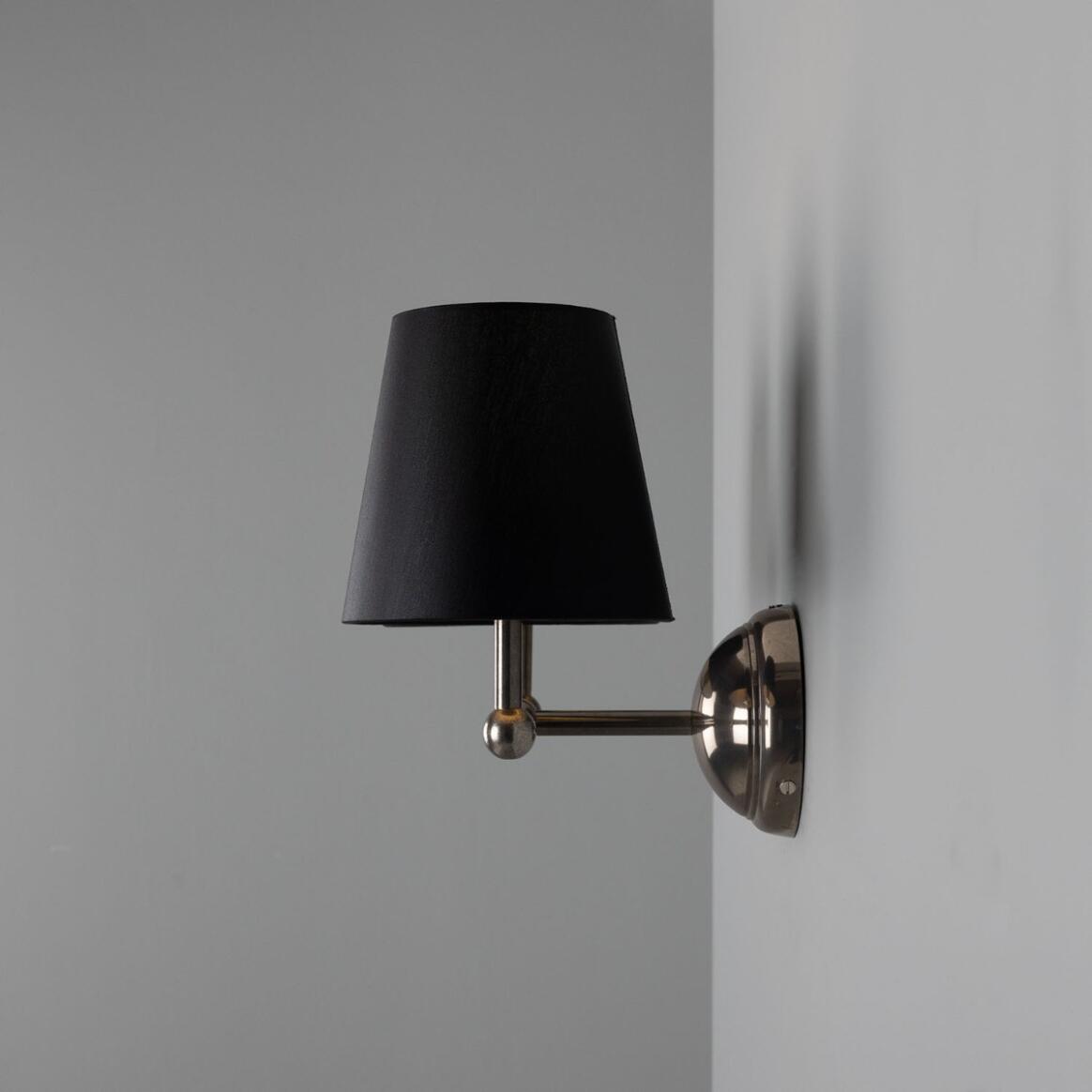Busan Modern Brass Double Wall Light with Fabric Shades