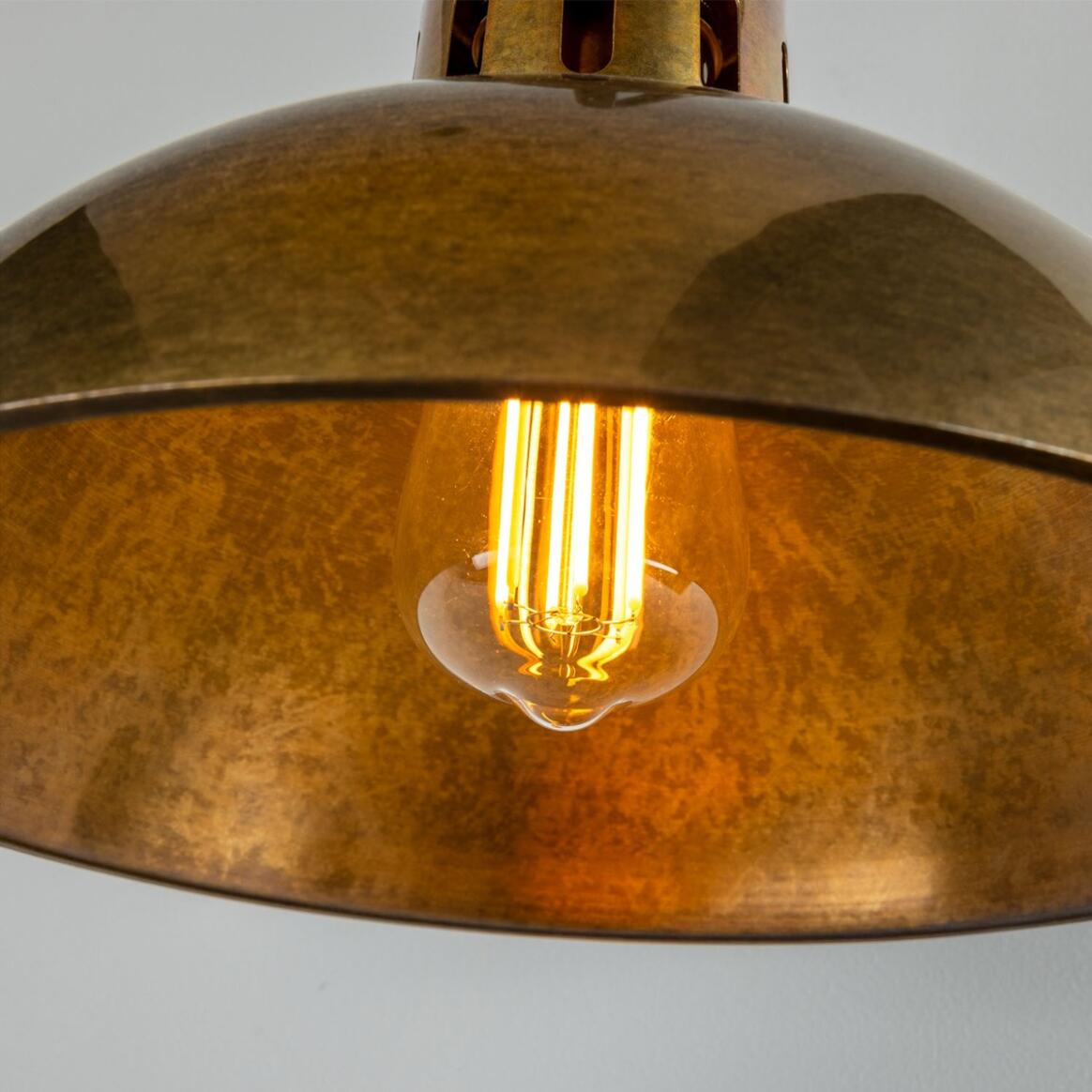Paris Industrial Brass Swan Neck Wall Light 30cm