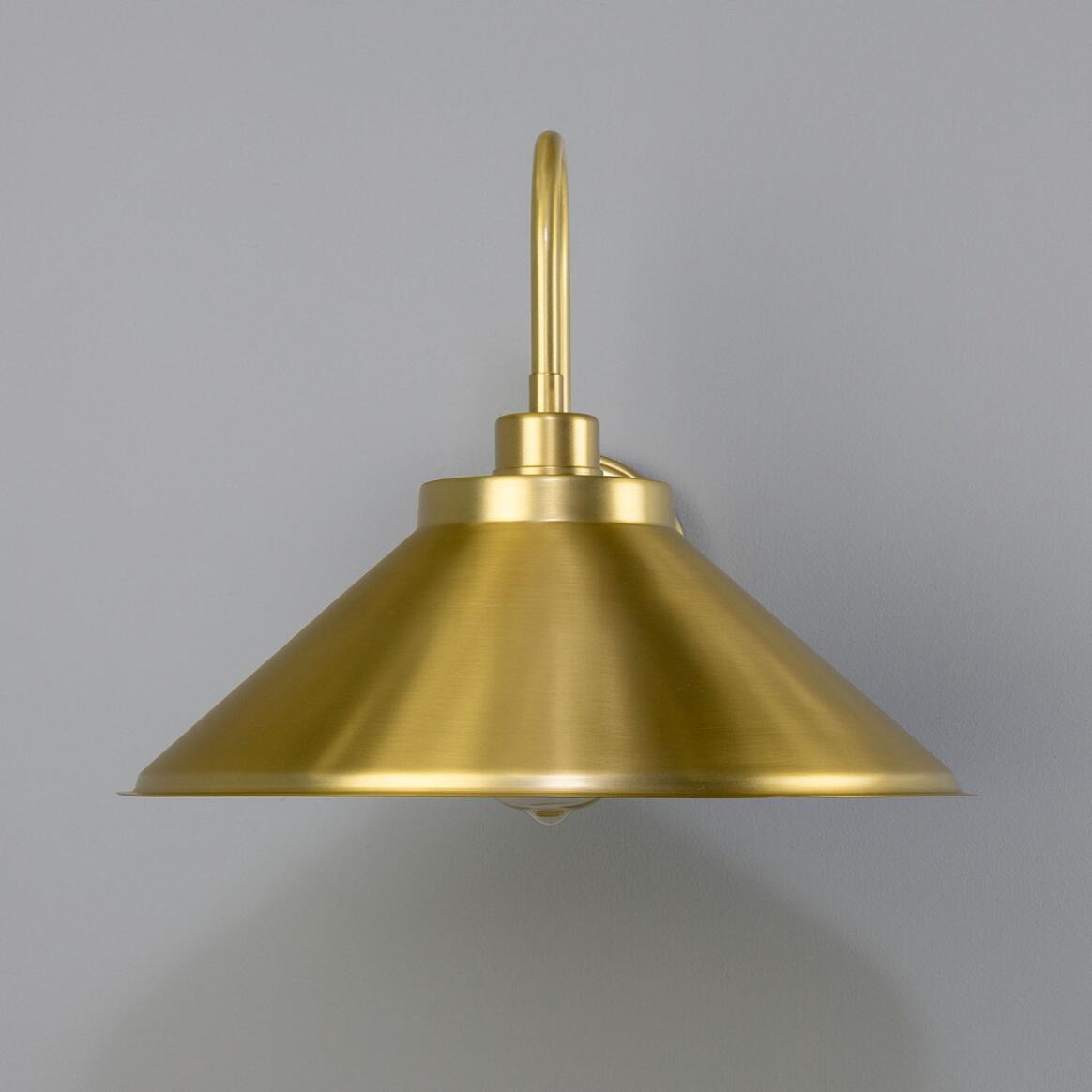 Rio Vintage Brass Swan Neck Wall Light 38cm
