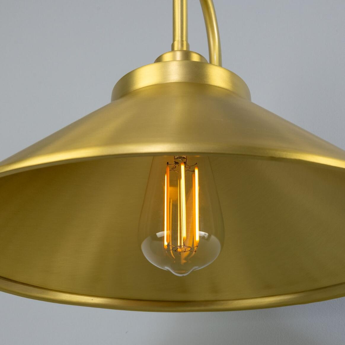 Rio Vintage Brass Swan Neck Wall Light 38cm