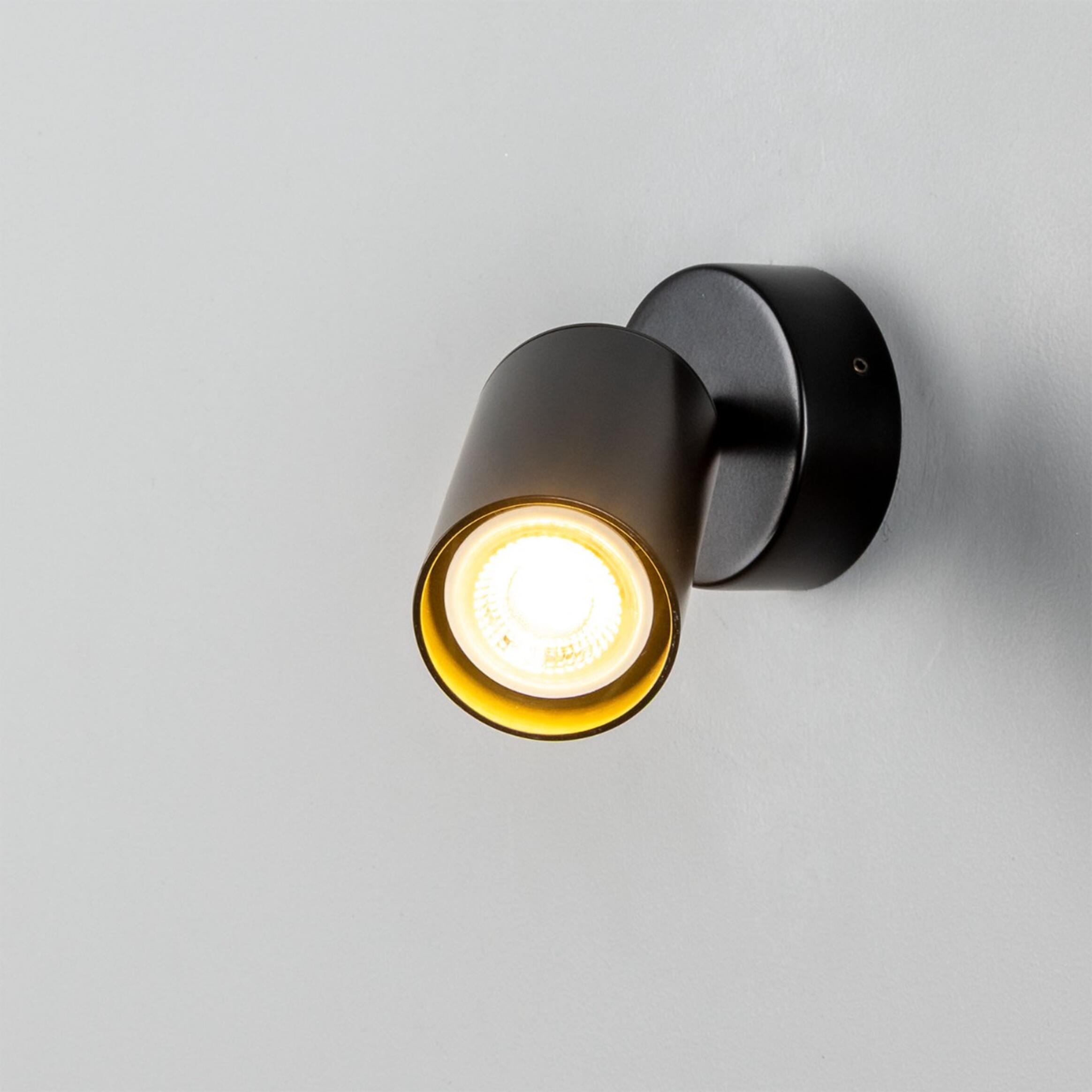Evanston Directional Brass Wall Spotlight 8.5cm