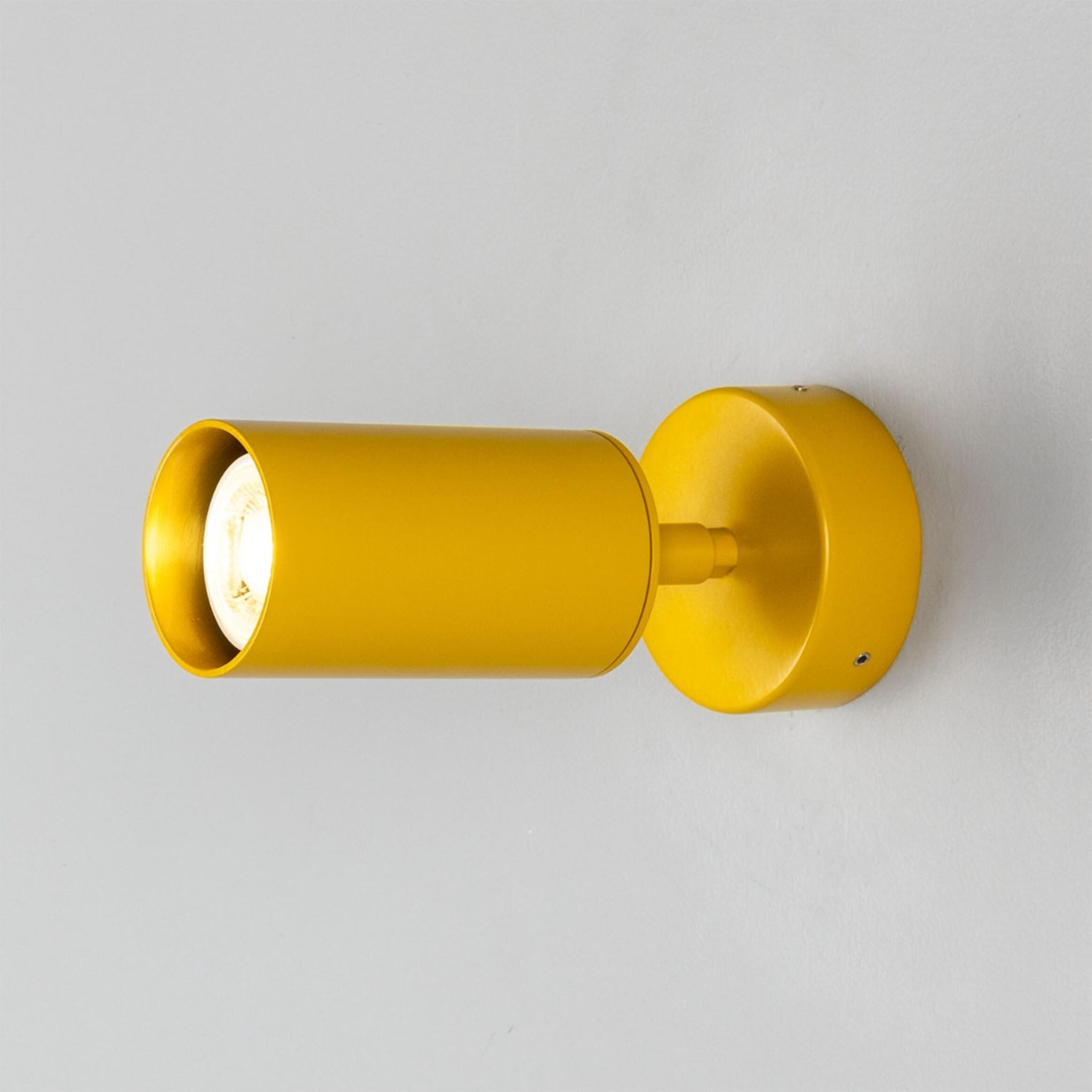 Evanston Directional Brass Wall Spotlight 8.5cm
