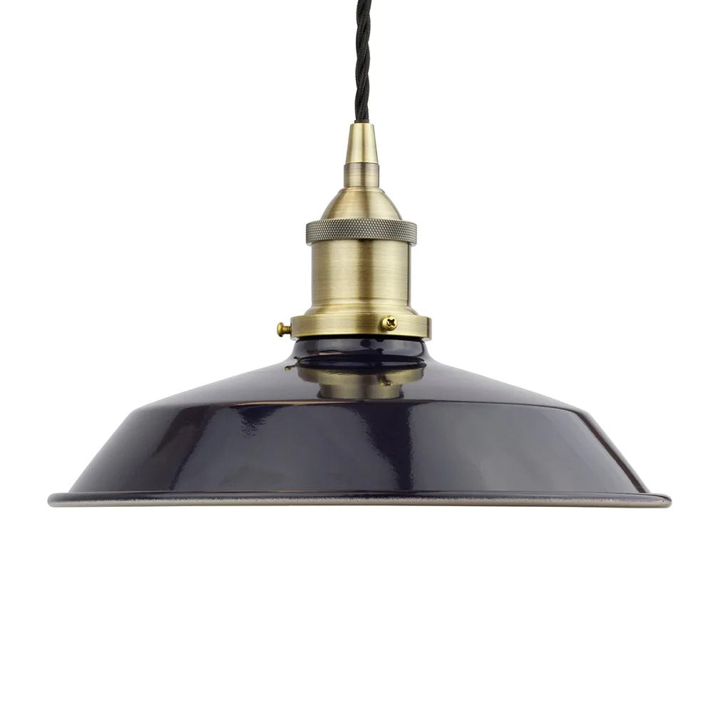 Small Trinity Metal Painted Pendant Light in Squid Ink Blue