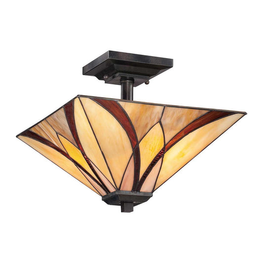 Asheville Light Semi-Flush in Valiant Bronze