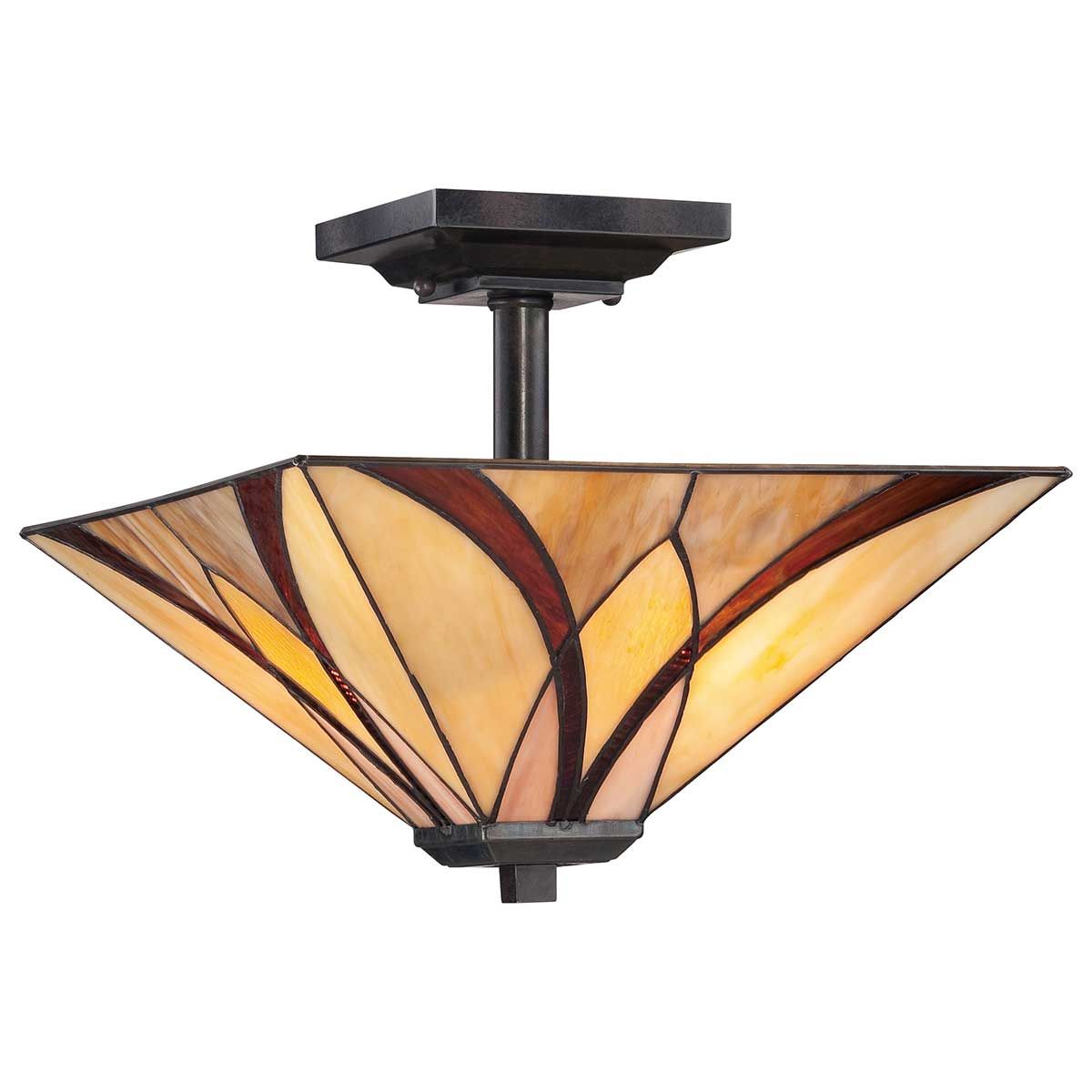 Asheville Light Semi-Flush in Valiant Bronze