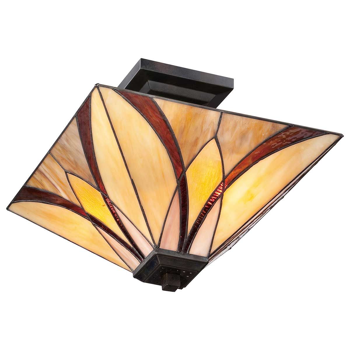 Asheville Light Semi-Flush in Valiant Bronze