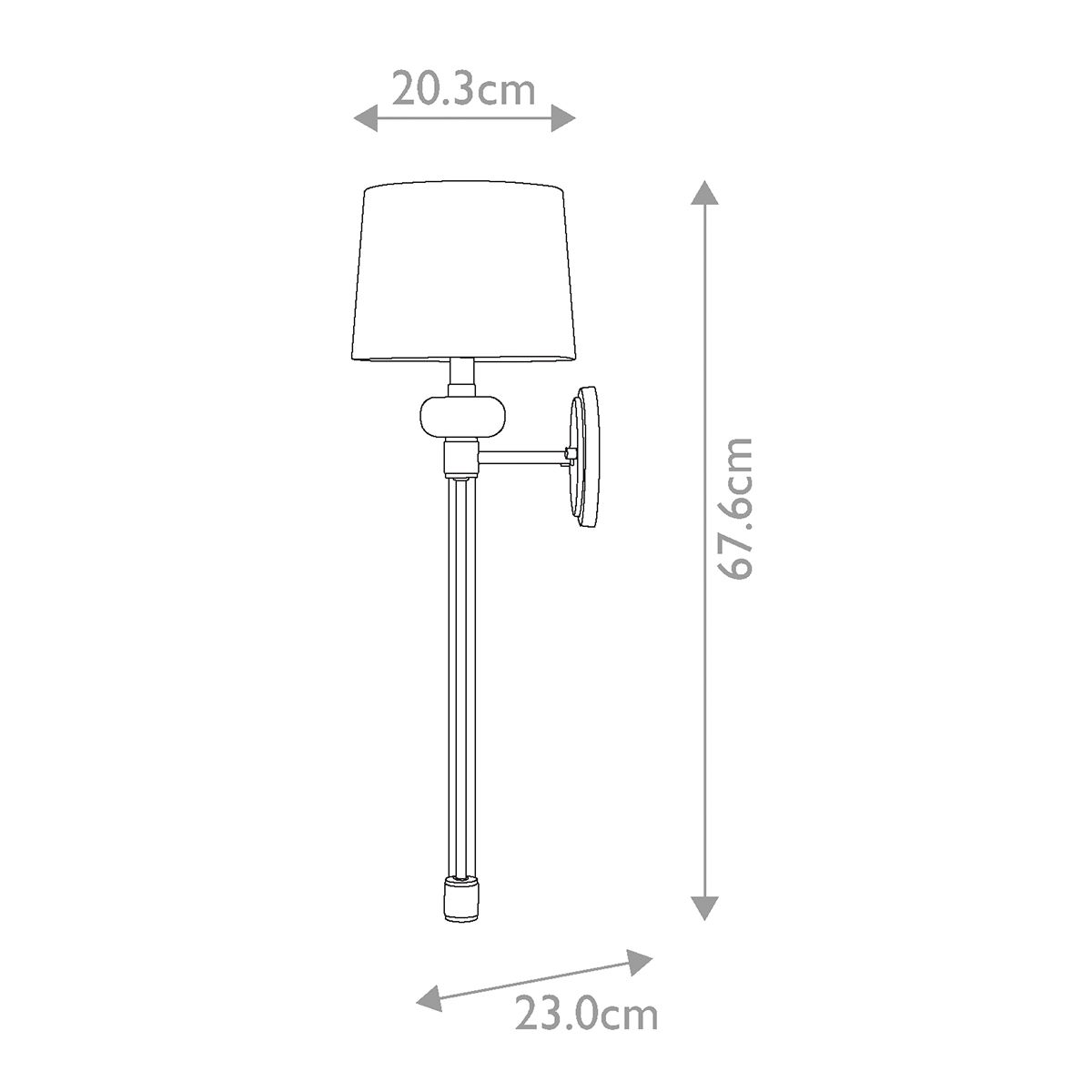 Barbour in Light Wall Light Polished Nickel