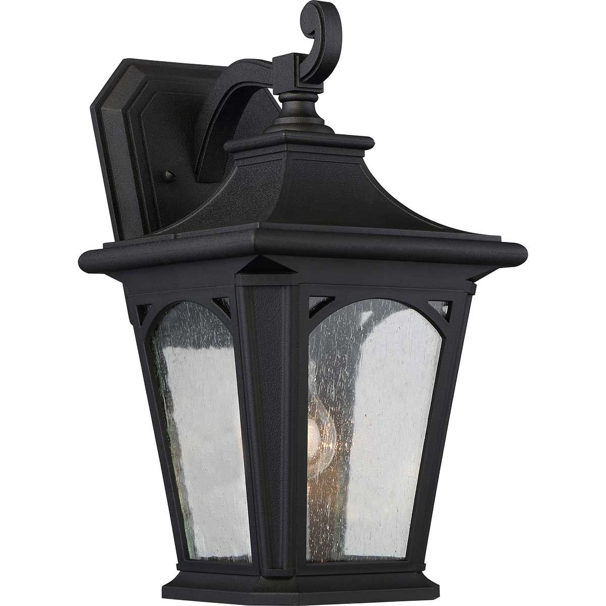 Bedford In Light Medium Wall Lantern In Mystic Black