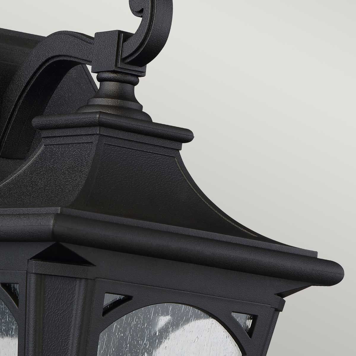 Bedford In Light Medium Wall Lantern In Mystic Black