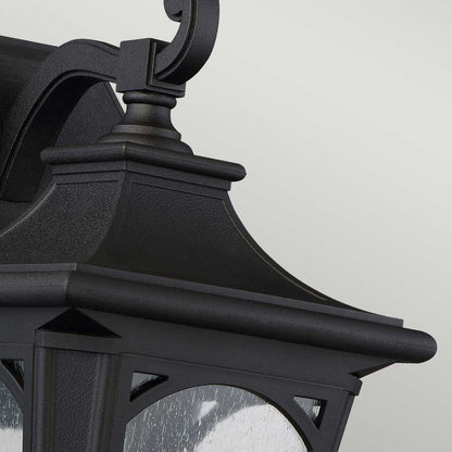 Bedford In Light Medium Wall Lantern In Mystic Black