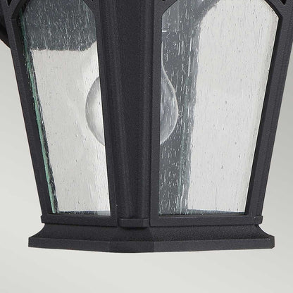 Bedford in Light Small Wall Lantern in Mystic Black