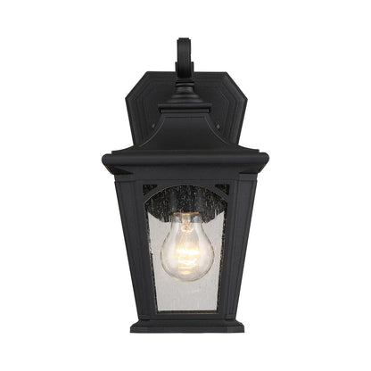Bedford in Light Small Wall Lantern in Mystic Black