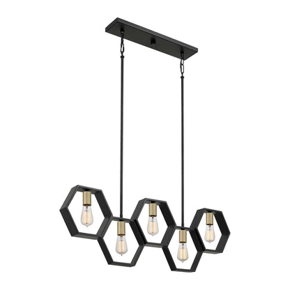 Bismarck Light Linear Pendant in Earth Black