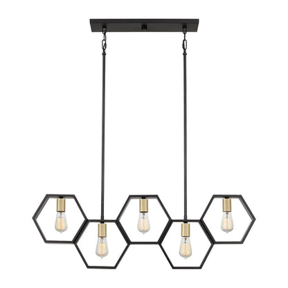 Bismarck Light Linear Pendant in Earth Black