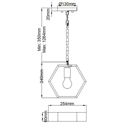 Bismarck Light Mini Pendant in Earth Black