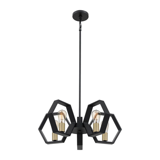 Bismarck Light Chandelier in Earth Black
