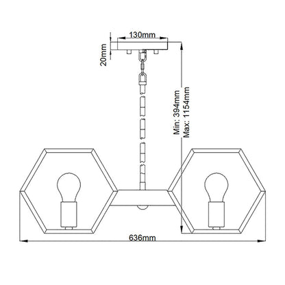 Bismarck Light Chandelier in Earth Black