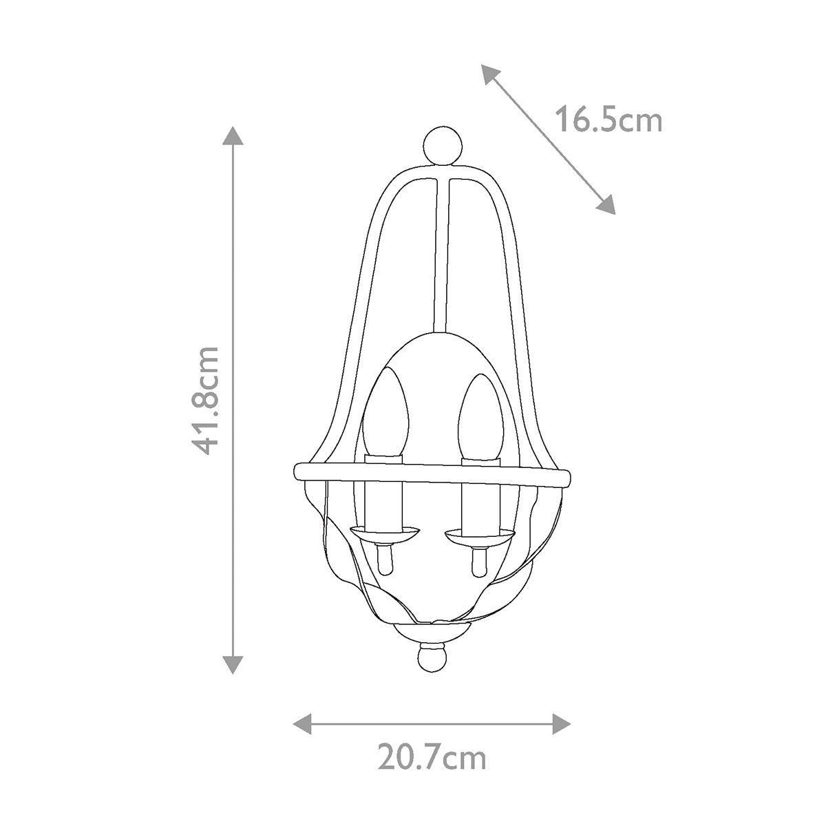Bradbury Light Wall Light in Grey Ash