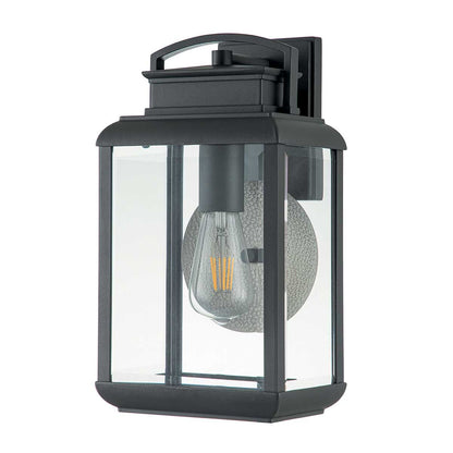 Byron Light Medium Wall Lantern in Graphite with Pewter Reflector