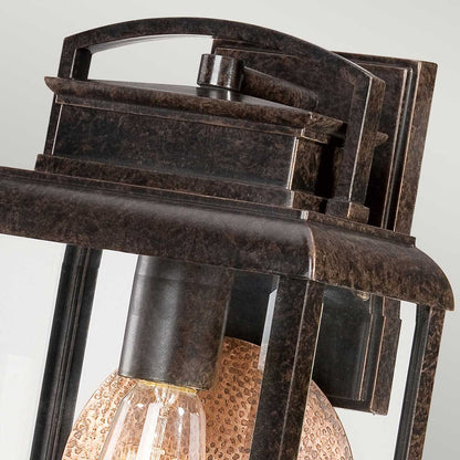 Byron Light Medium Wall Lantern in Imperial Bronze with Copper Reflector
