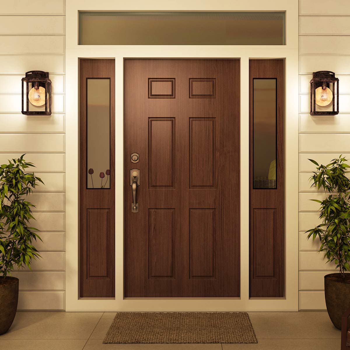 Byron Light Medium Wall Lantern in Imperial Bronze with Copper Reflector