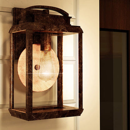 Byron Light Medium Wall Lantern in Imperial Bronze with Copper Reflector