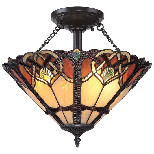 Cambridge Light Large Semi-Flush in Vintage Bronze