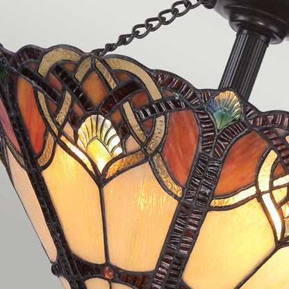 Cambridge Light Large Semi-Flush in Vintage Bronze