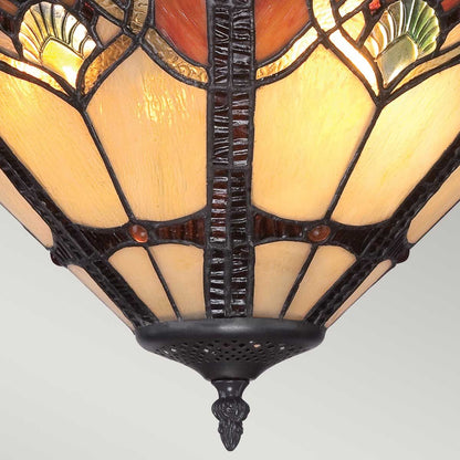 Cambridge Light Large Semi-Flush in Vintage Bronze