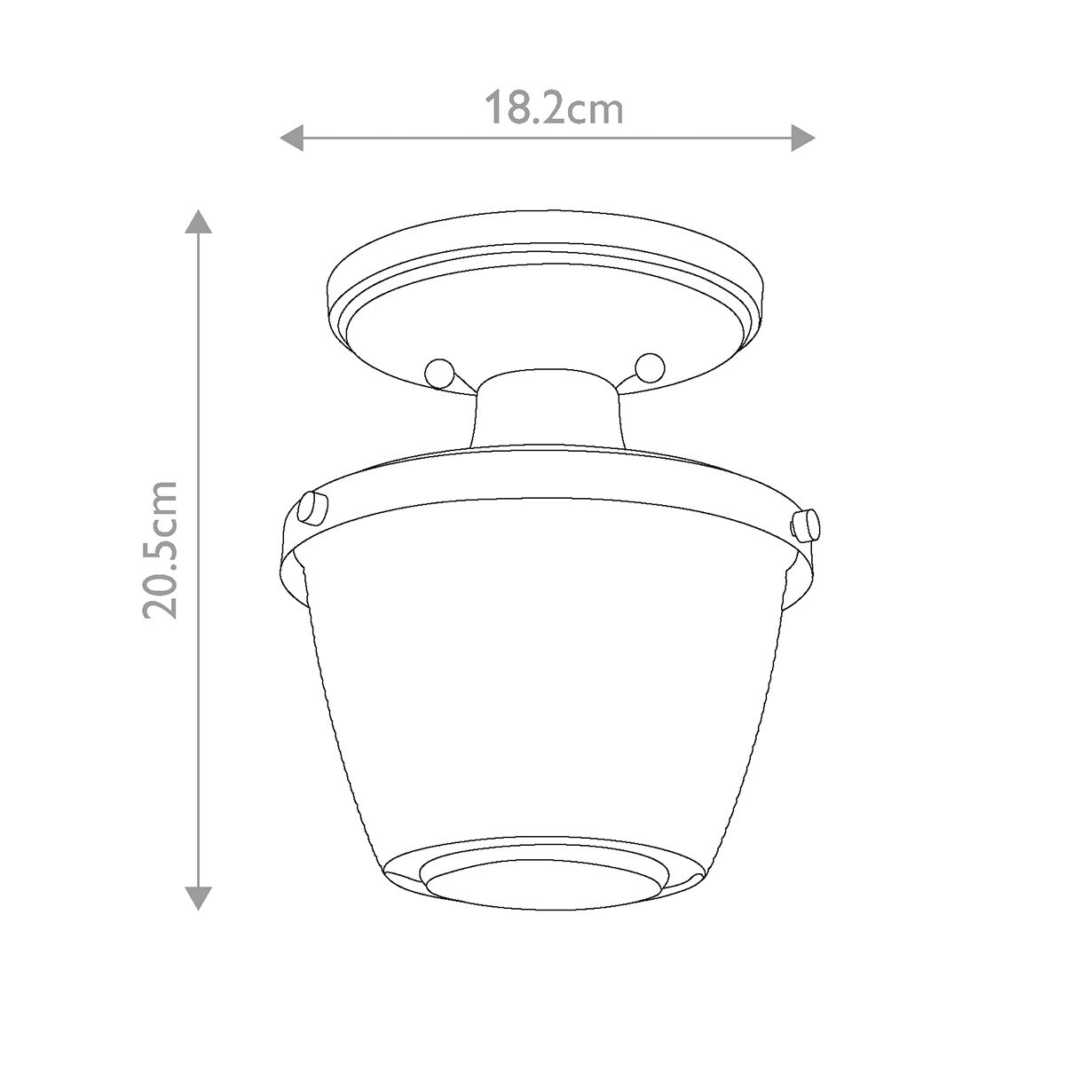 Dublin One Light Semi-Flush in Polished Chrome