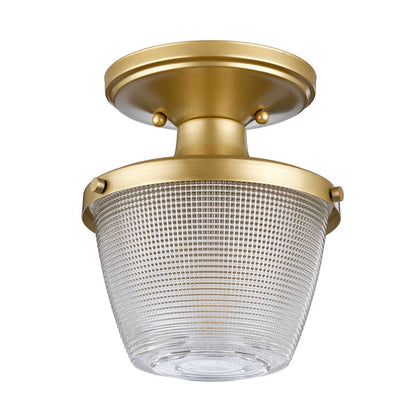 Dublin Light Semi-Flush in Painted Natural Brass