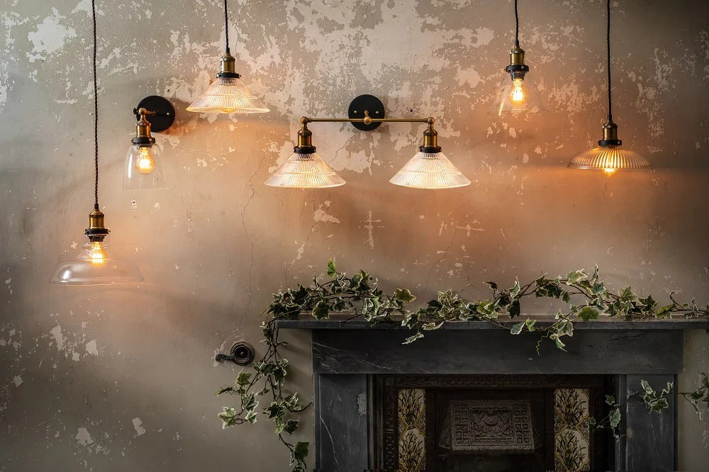 Romilly Tapered Etched Glass French Style Pendant Light - Soho Lighting