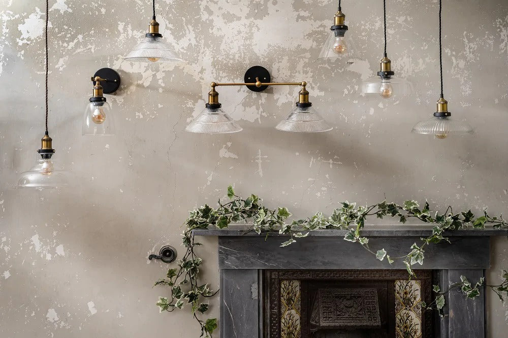 Romilly Etched Glass Double Funnel French Style Wall Light