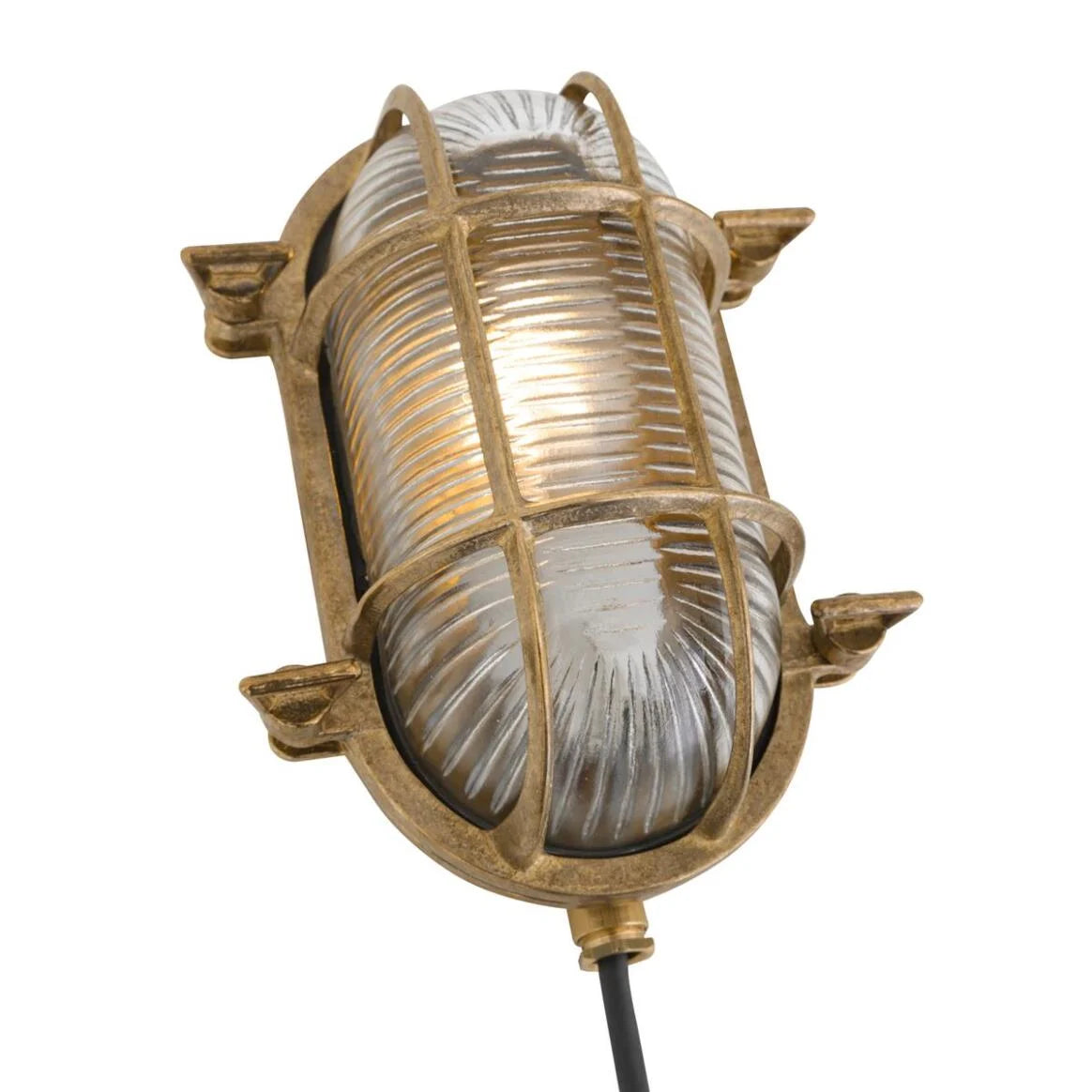 Ruben Small Brass Oval Marine Light 20cm