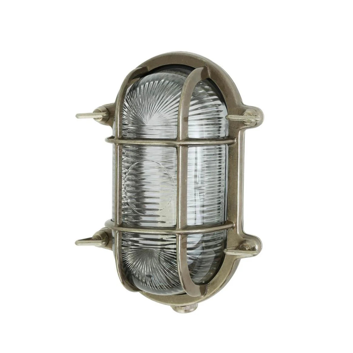Ruben Small Brass Oval Marine Light 20cm