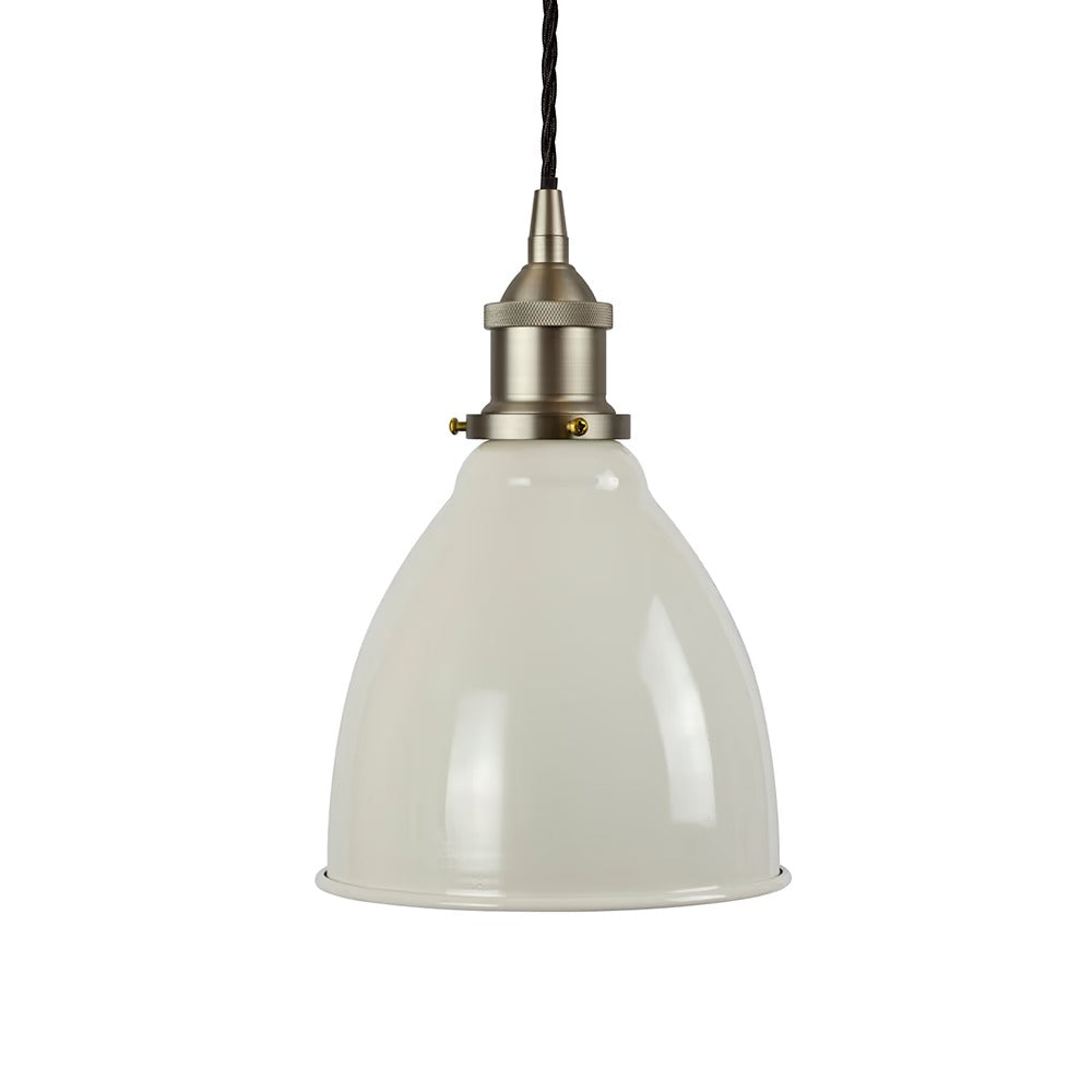 Classic Painted Pendant Light in Clay White