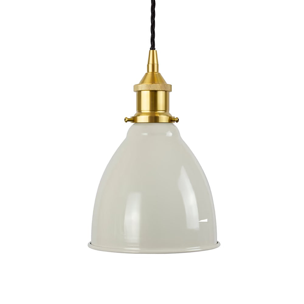 Classic Painted Pendant Light in Clay White