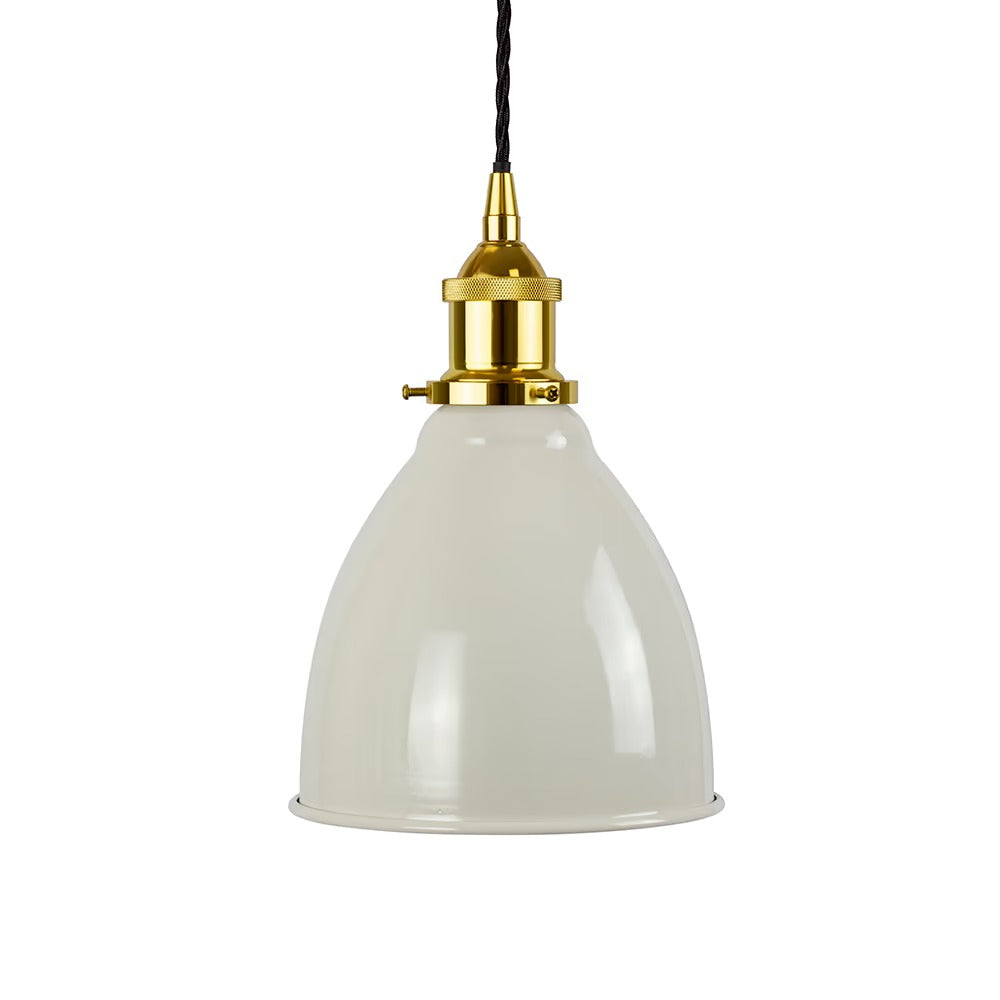 Classic Painted Pendant Light in Clay White