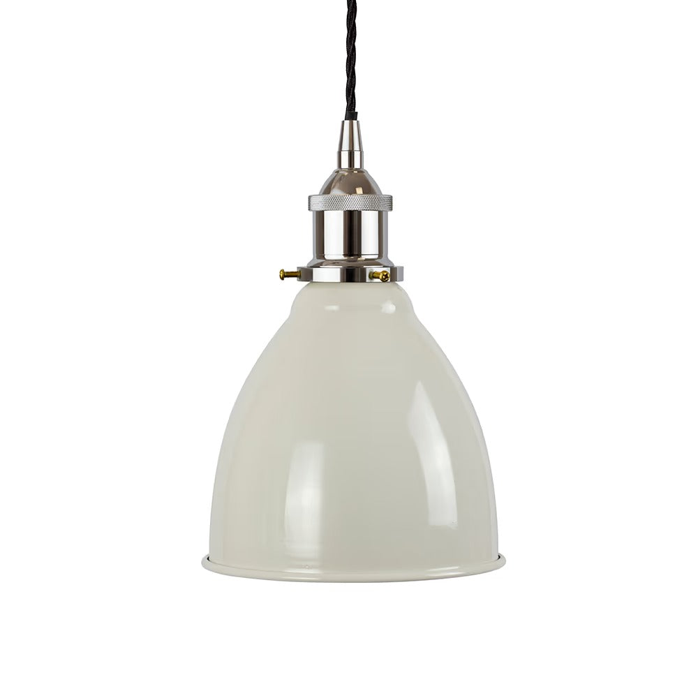 Classic Painted Pendant Light in Clay White