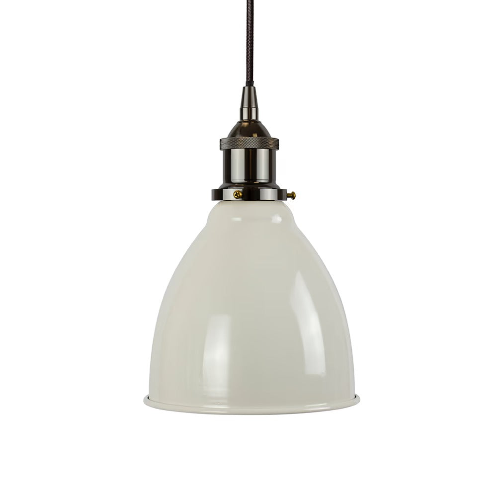Classic Painted Pendant Light in Clay White