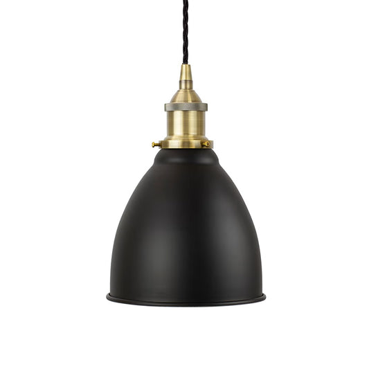 Classic Painted Pendant Light in Matt Black