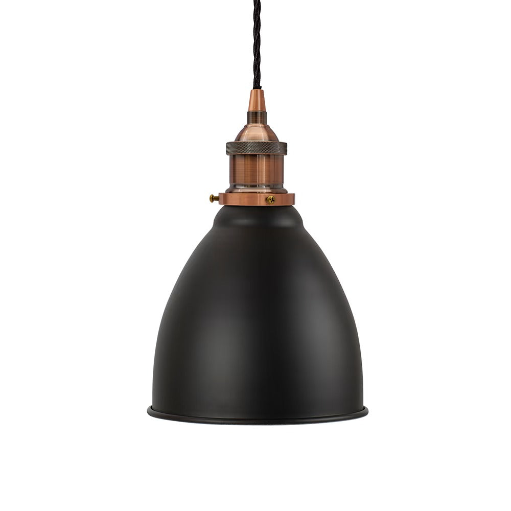 Classic Painted Pendant Light in Matt Black