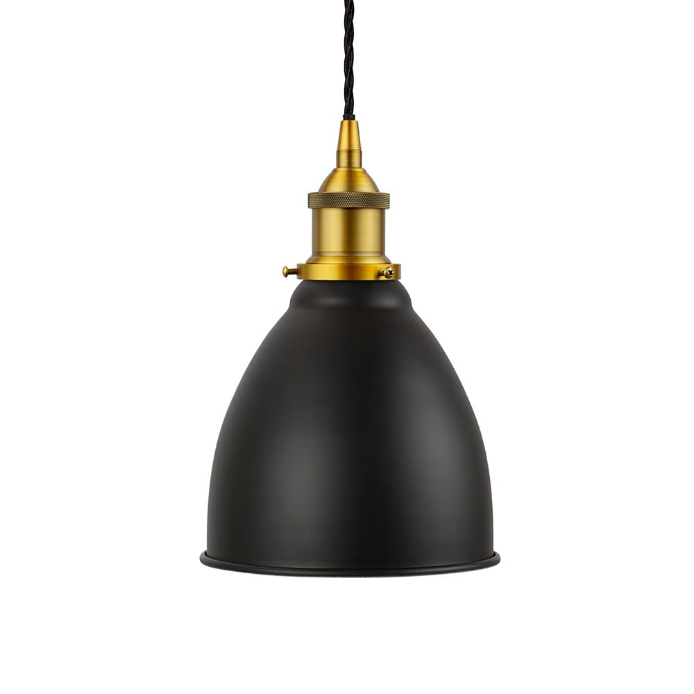 Classic Painted Pendant Light in Matt Black