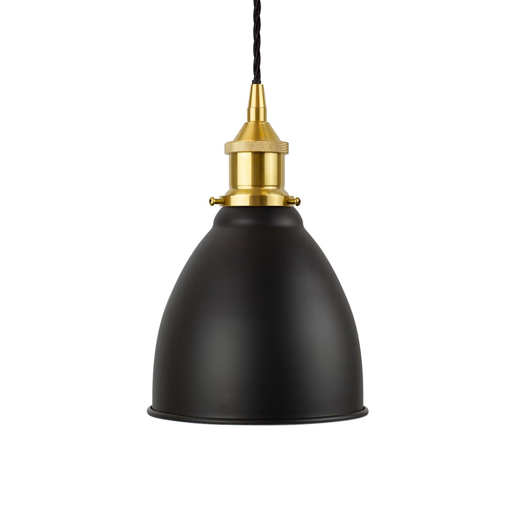 Classic Painted Pendant Light in Matt Black