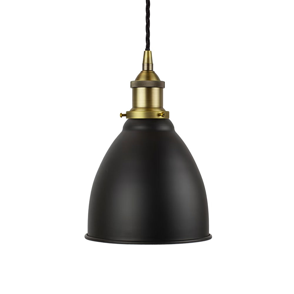 Classic Painted Pendant Light in Matt Black